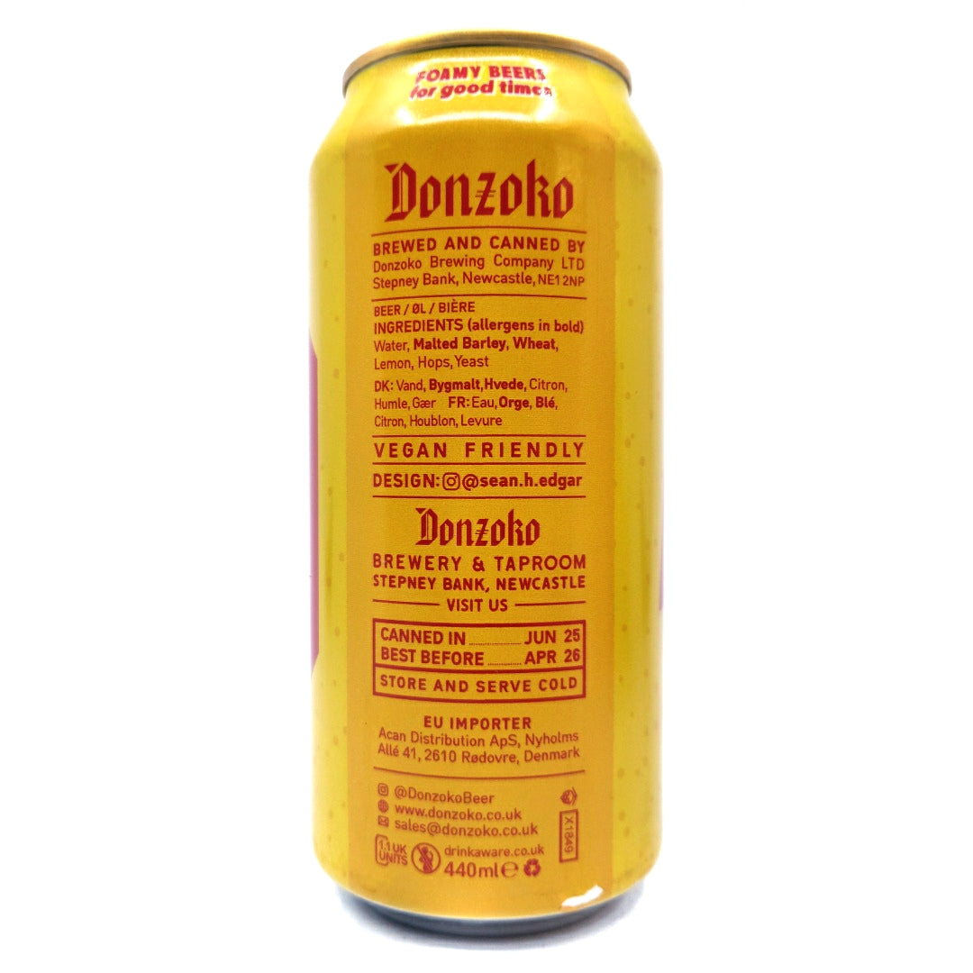 Donzoko Radler Lemon 2.5% (440ml can)-Hop Burns & Black