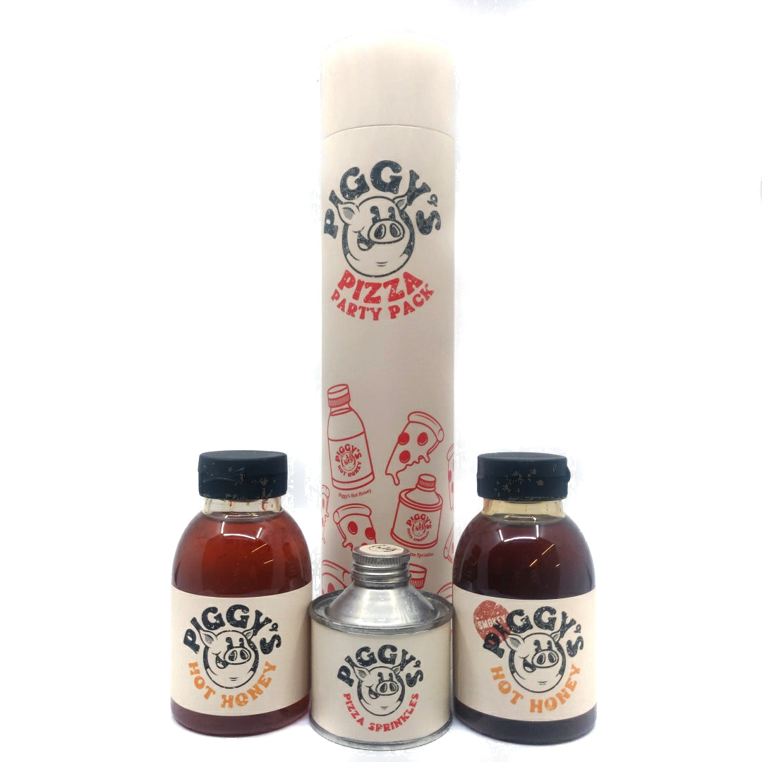 Piggy's Pizza Party Pack (2x Hot Honey, 1x Pizza Sprinkles)(760g)-Hop Burns & Black