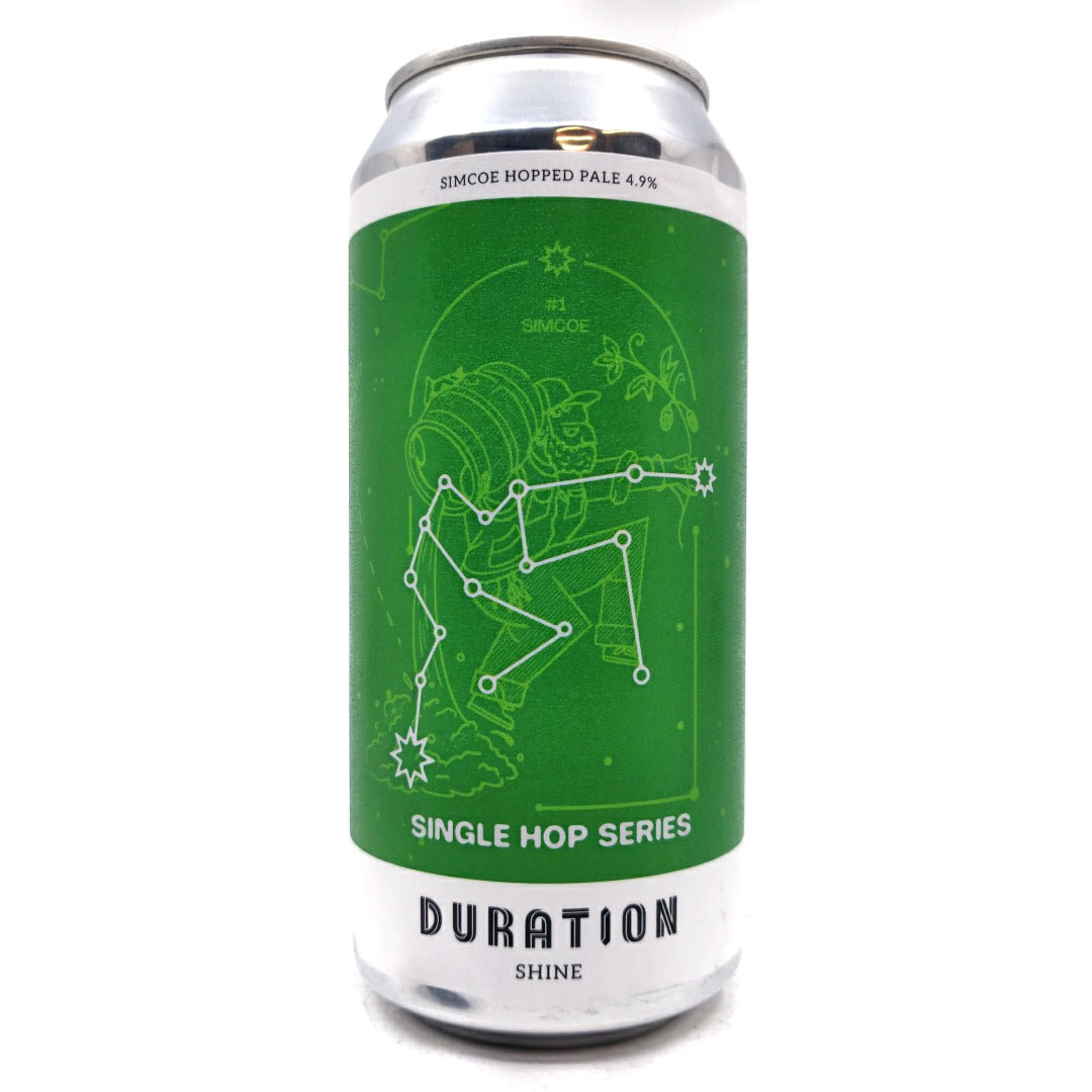 Duration Shine Simcoe Hopped Pale Ale 4.9% (440ml can)-Hop Burns & Black