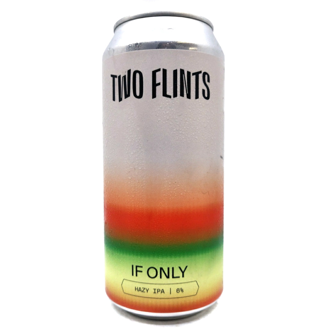 Two Flints If Only Hazy IPA 6% (440ml can)-Hop Burns & Black