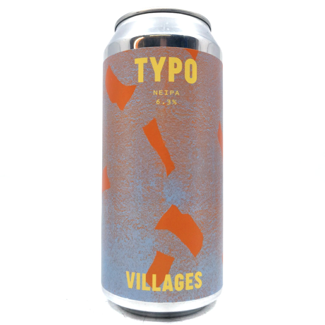 Villages Typo New England IPA 6.3% (440ml can)-Hop Burns & Black