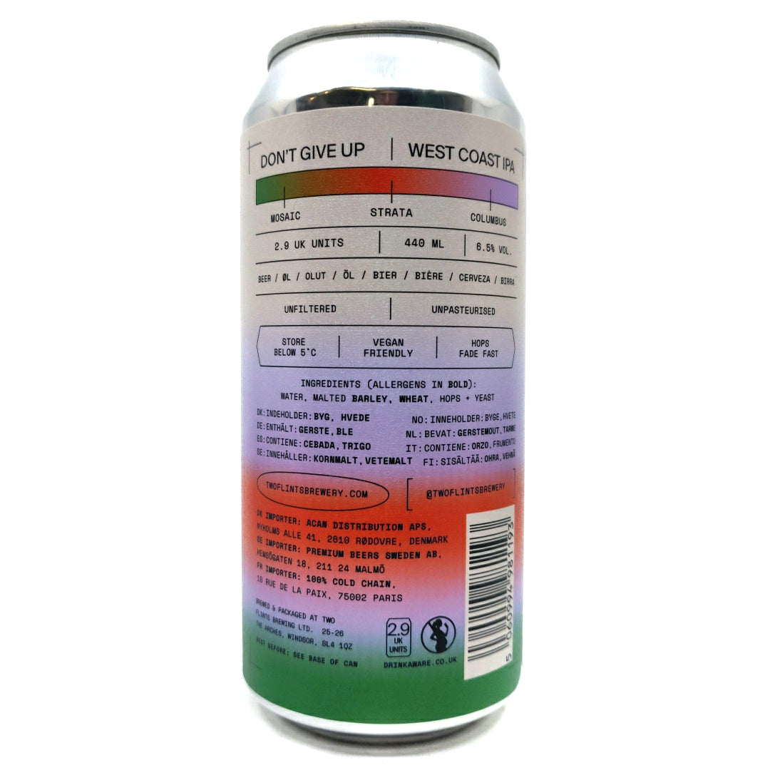 Two Flints Don't Give Up West Coast IPA 6.5% (440ml can)