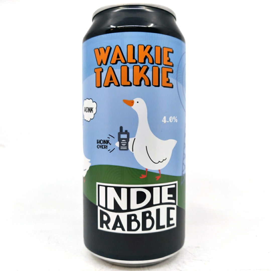 Indie Rabble Walkie Talkie West Coast Pale Ale 4% (440ml can)-Hop Burns & Black