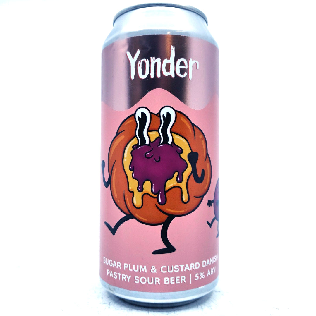 Yonder Sugar Plum & Custard Danish Pastry Sour 5% (440ml can)-Hop Burns & Black