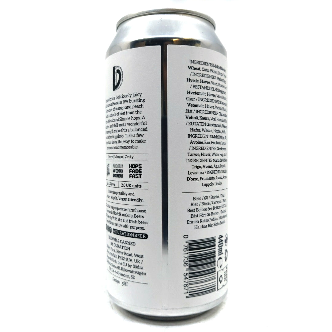 Duration Snapshot Session IPA 4.5% (440ml can)-Hop Burns & Black