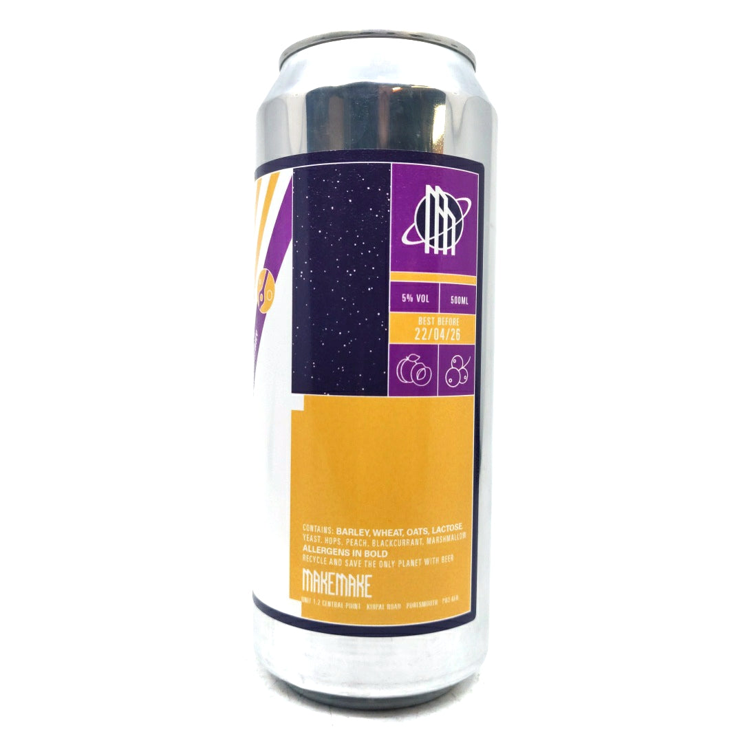 Makemake Space Soda Peach & Blackcurrant Fruit Sour 5% (500ml can)-Hop Burns & Black