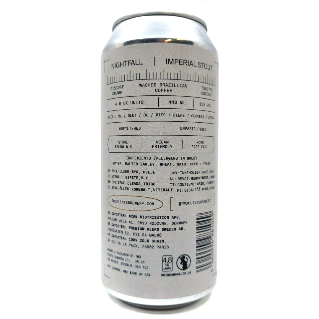 Two Flints x Factory Nightfall Imperial Stout 11% (440ml can)-Hop Burns & Black