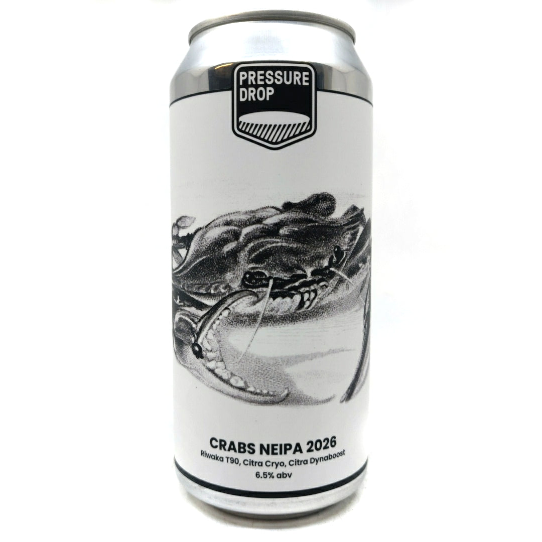 Pressure Drop Crabs 2026 New England IPA 6.5% (440ml can)-Hop Burns & Black