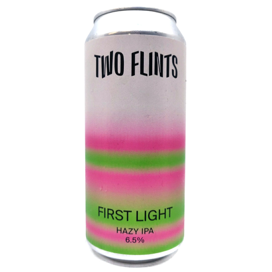 Two Flints First Light Hazy IPA 6.5% (440ml can)-Hop Burns & Black