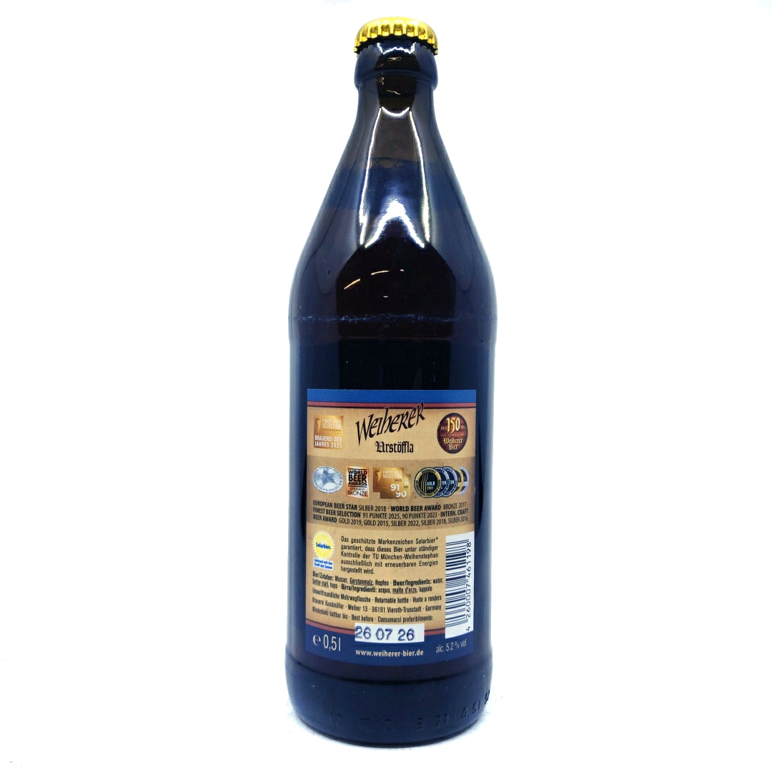 Kundmueller Weiherer Urstoffla Dunkel 5.2% (500ml)-Hop Burns & Black