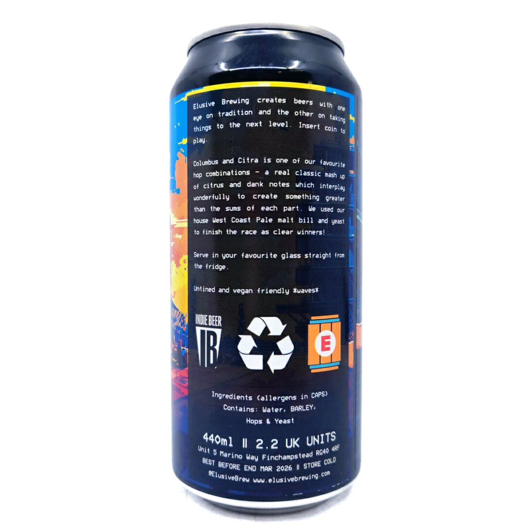 Elusive Brewing Indy Pale Ale 5.2% (440ml can)-Hop Burns & Black