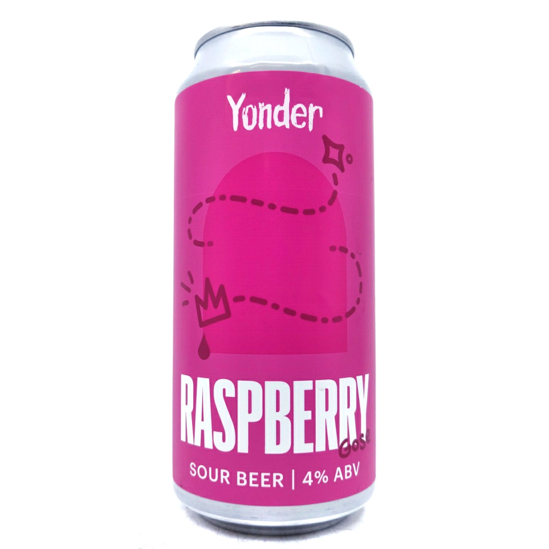 Yonder Raspberry Gose 4% (440ml can)-Hop Burns & Black