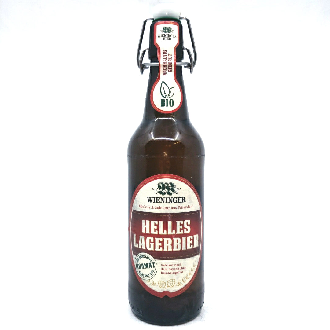 Wieninger Lager Hell 5.2% (500ml)-Hop Burns & Black