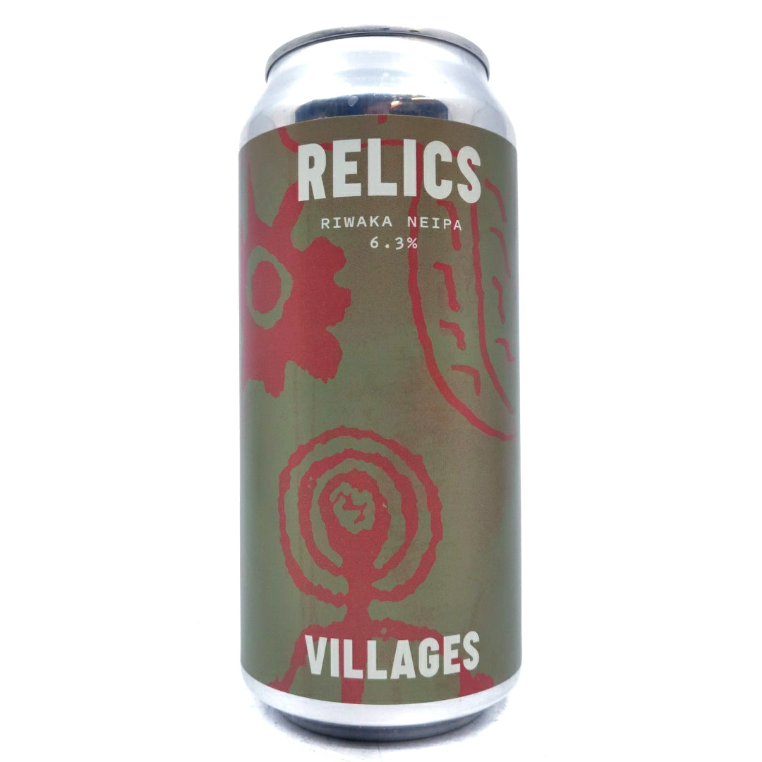 Villages Relics Riwaka New England IPA 6.3% (440ml can)-Hop Burns & Black