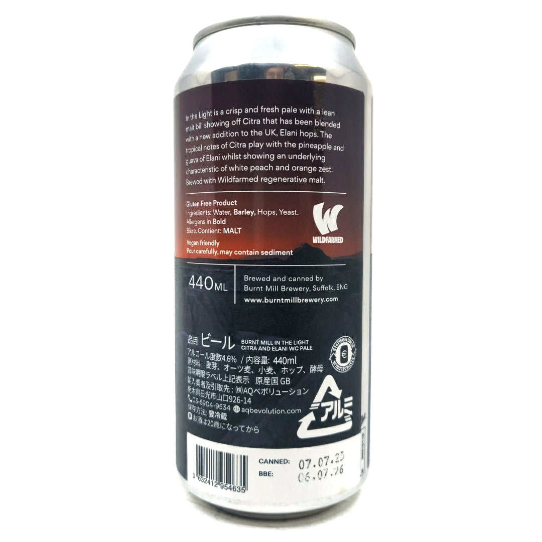 Burnt Mill In The Light West Coast Pale Ale 4.6% (440ml can)-Hop Burns & Black
