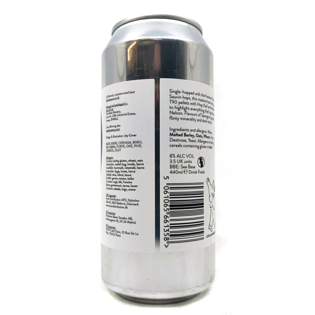 Beak Sauvin Double IPA 8% (440ml can)-Hop Burns & Black