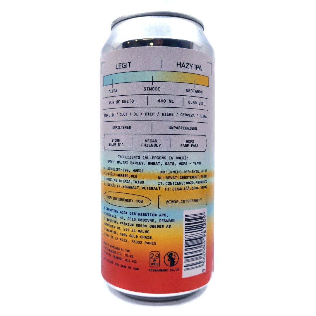 Two Flints Legit Hazy IPA 6.5% (440ml can)