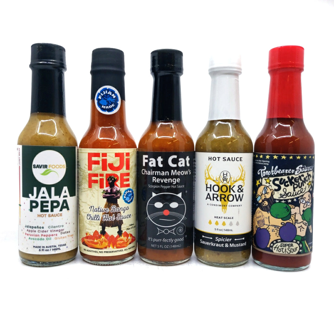 Hot Ones Mini Mix pack (5 sauces)-Hop Burns & Black