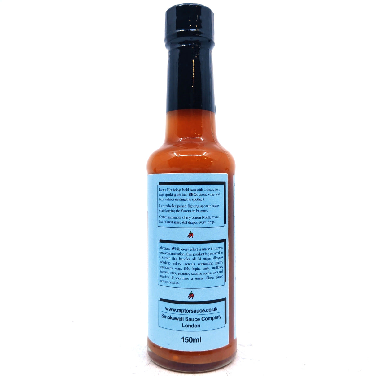 Raptor Original Hot Sauce (150ml)-Hop Burns & Black