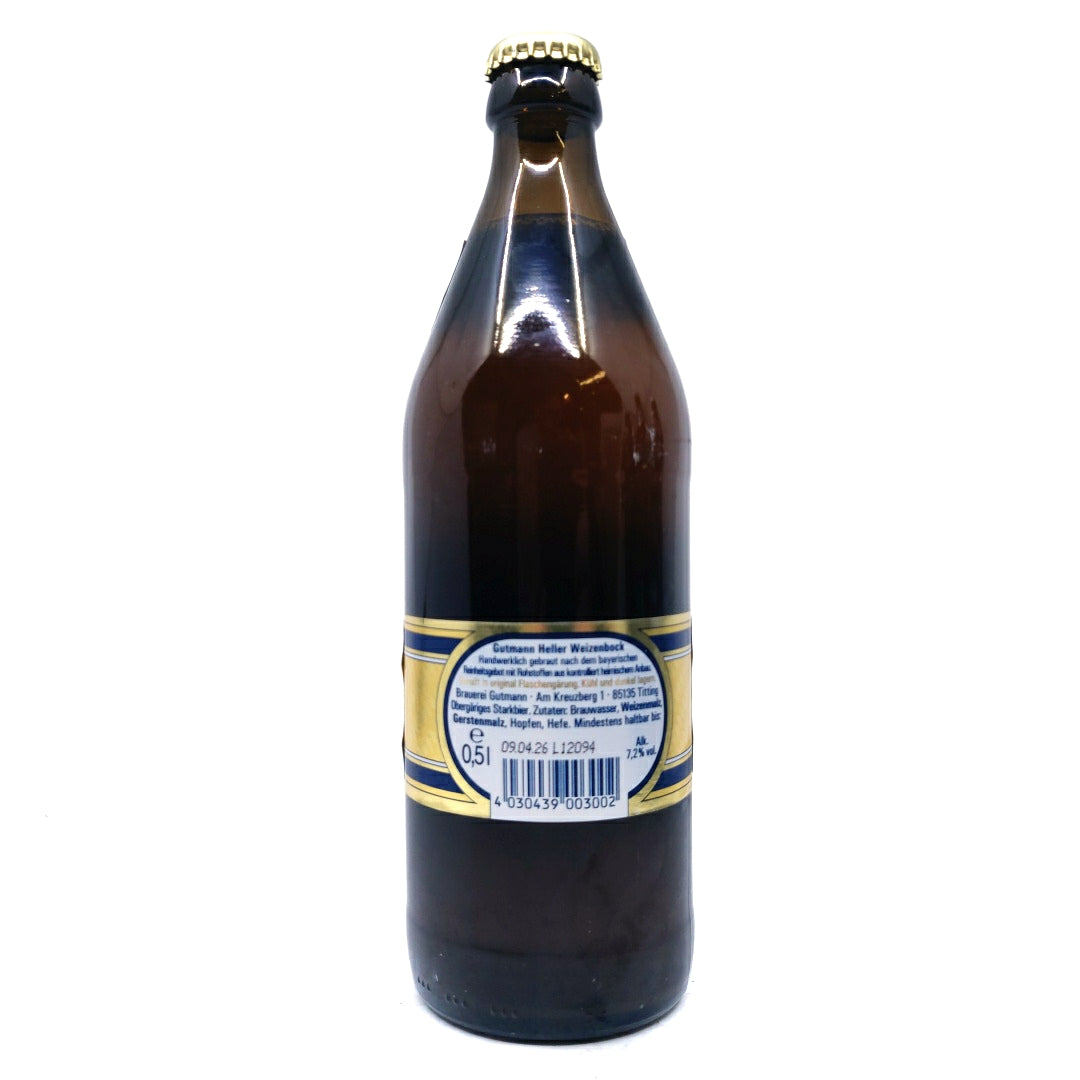 Gutmann Weizenbock 7.2% (500ml)-Hop Burns & Black