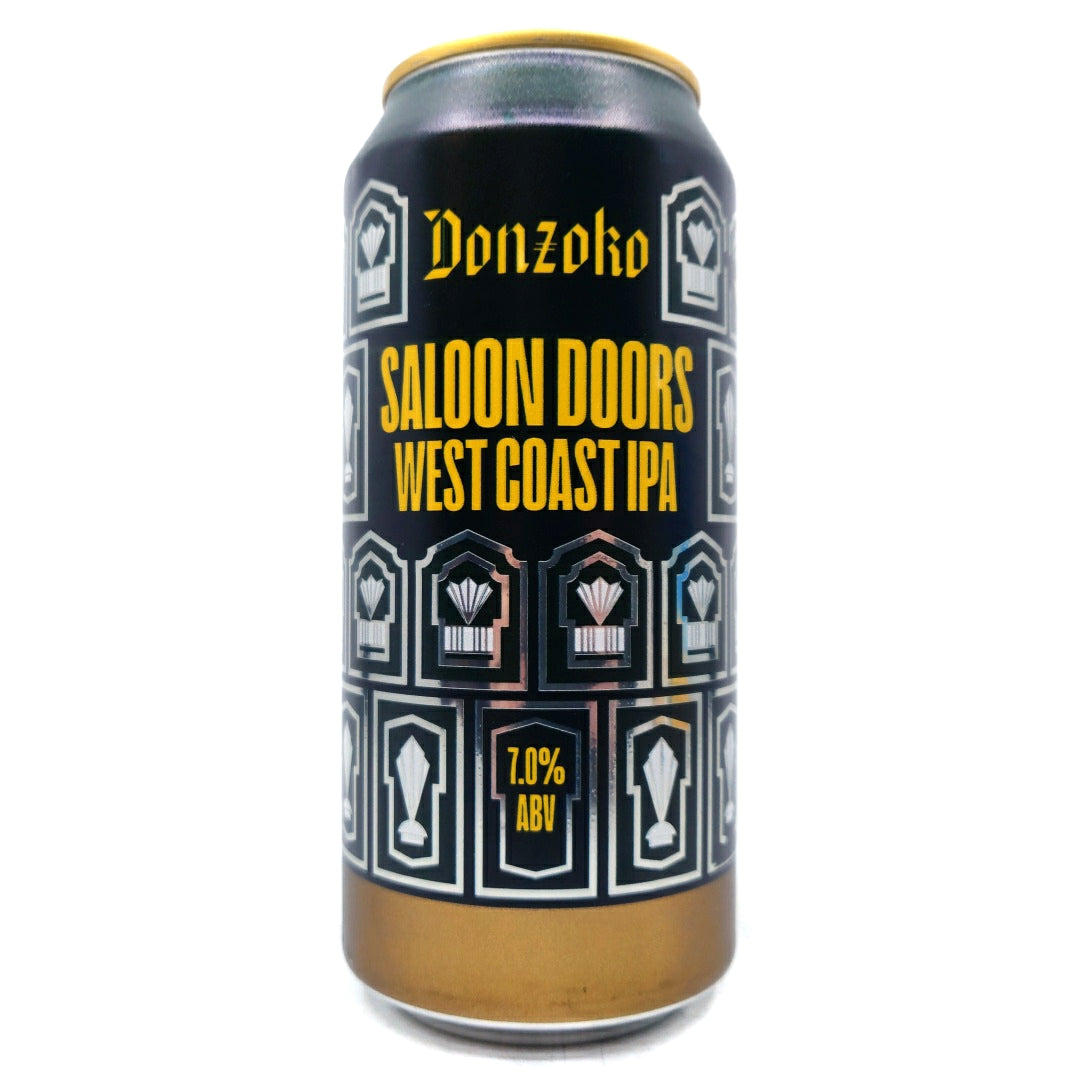 Donzoko Saloon Doors West Coast IPA 6.3% (440ml can)-Hop Burns & Black