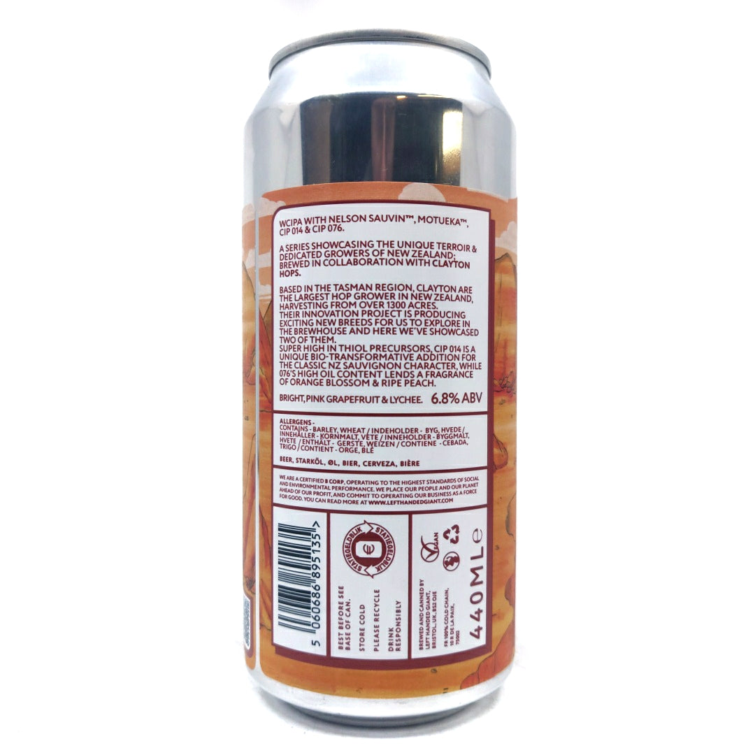 Left Handed Giant Kiwi Aura Clayton Hops West Coast IPA 6.8% (440ml can)-Hop Burns & Black