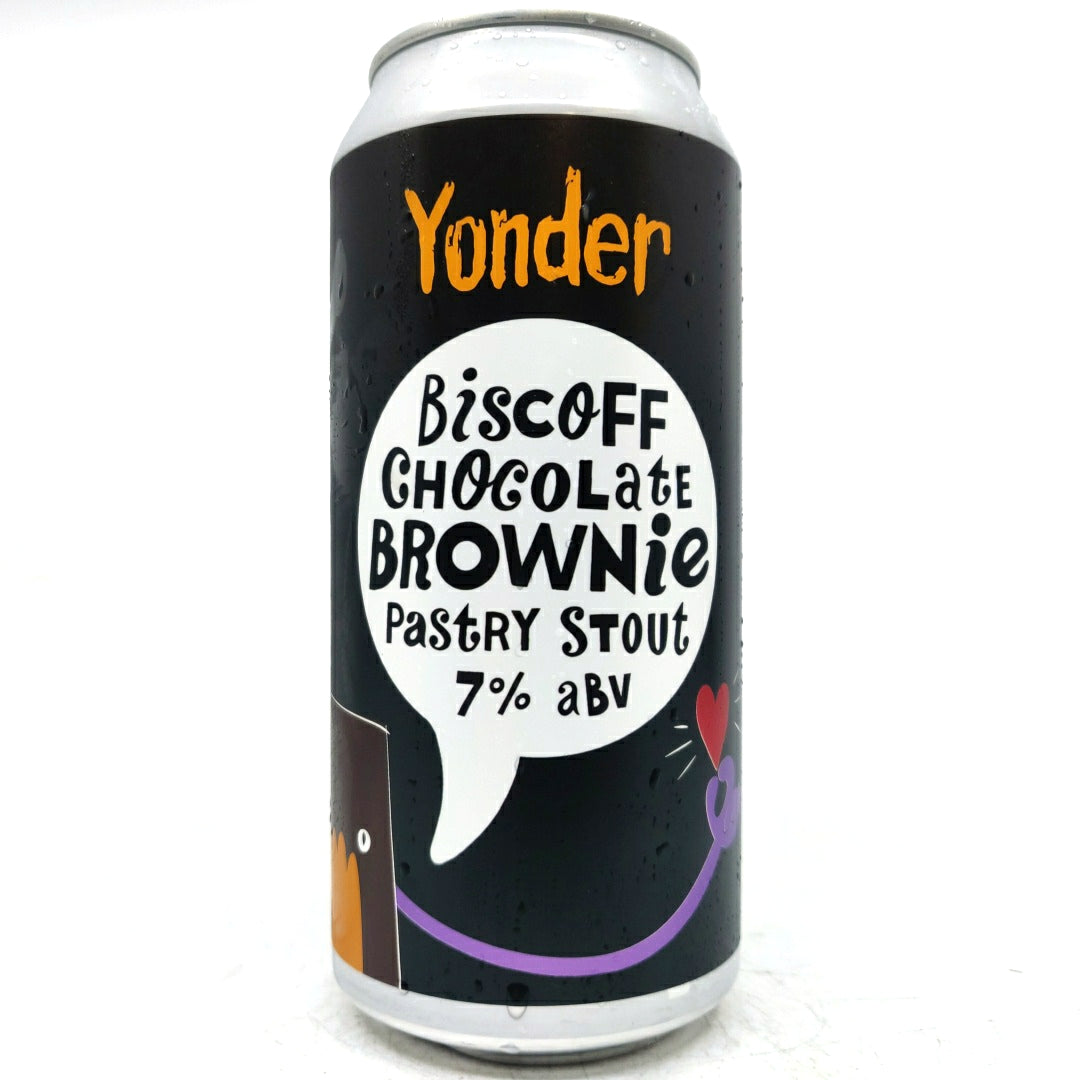 Yonder Biscoff Chocolate Brownie Pastry Stout 7% (440ml can)-Hop Burns & Black