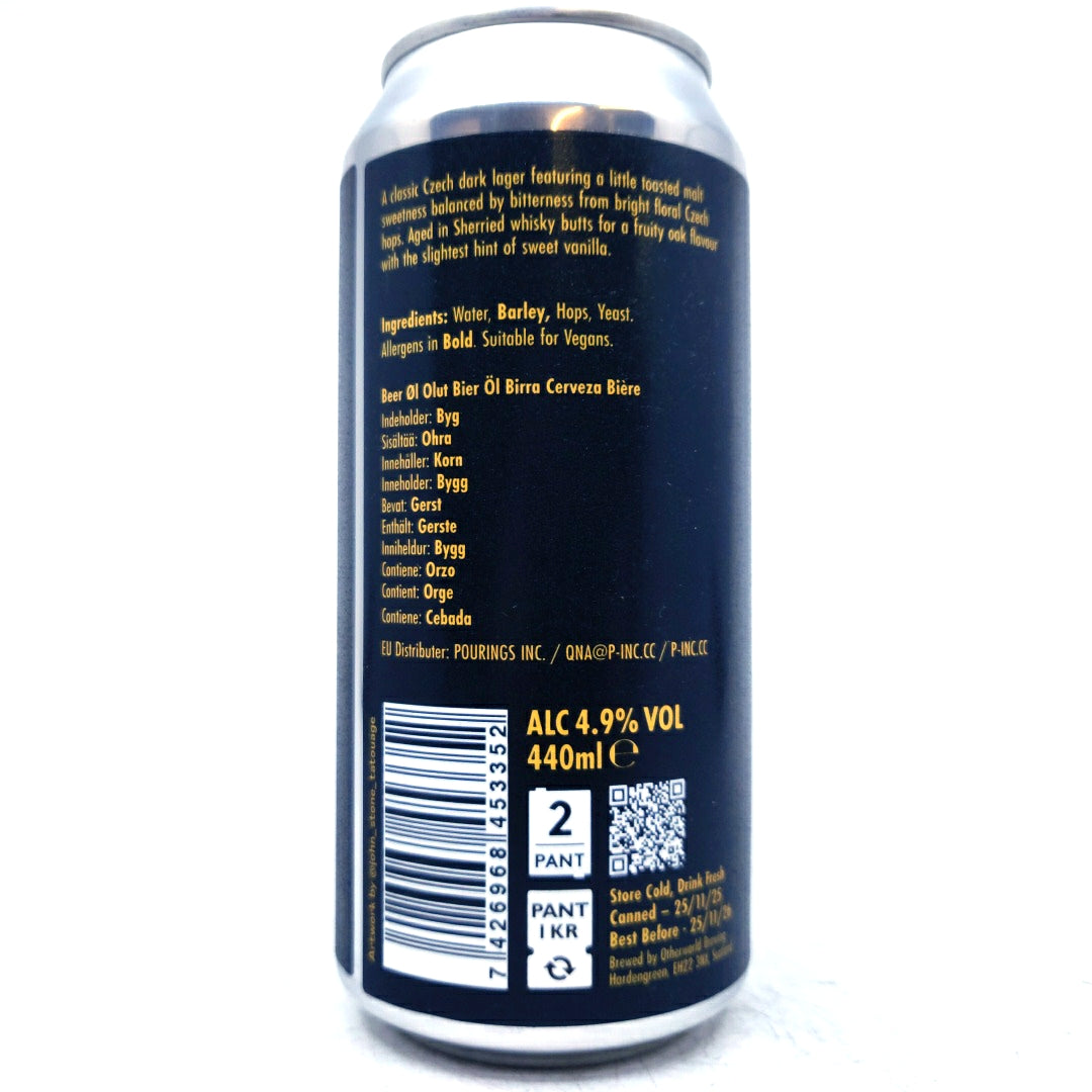 Otherworld Pitch Czech Dark Lager 4.9% (440ml can)-Hop Burns & Black
