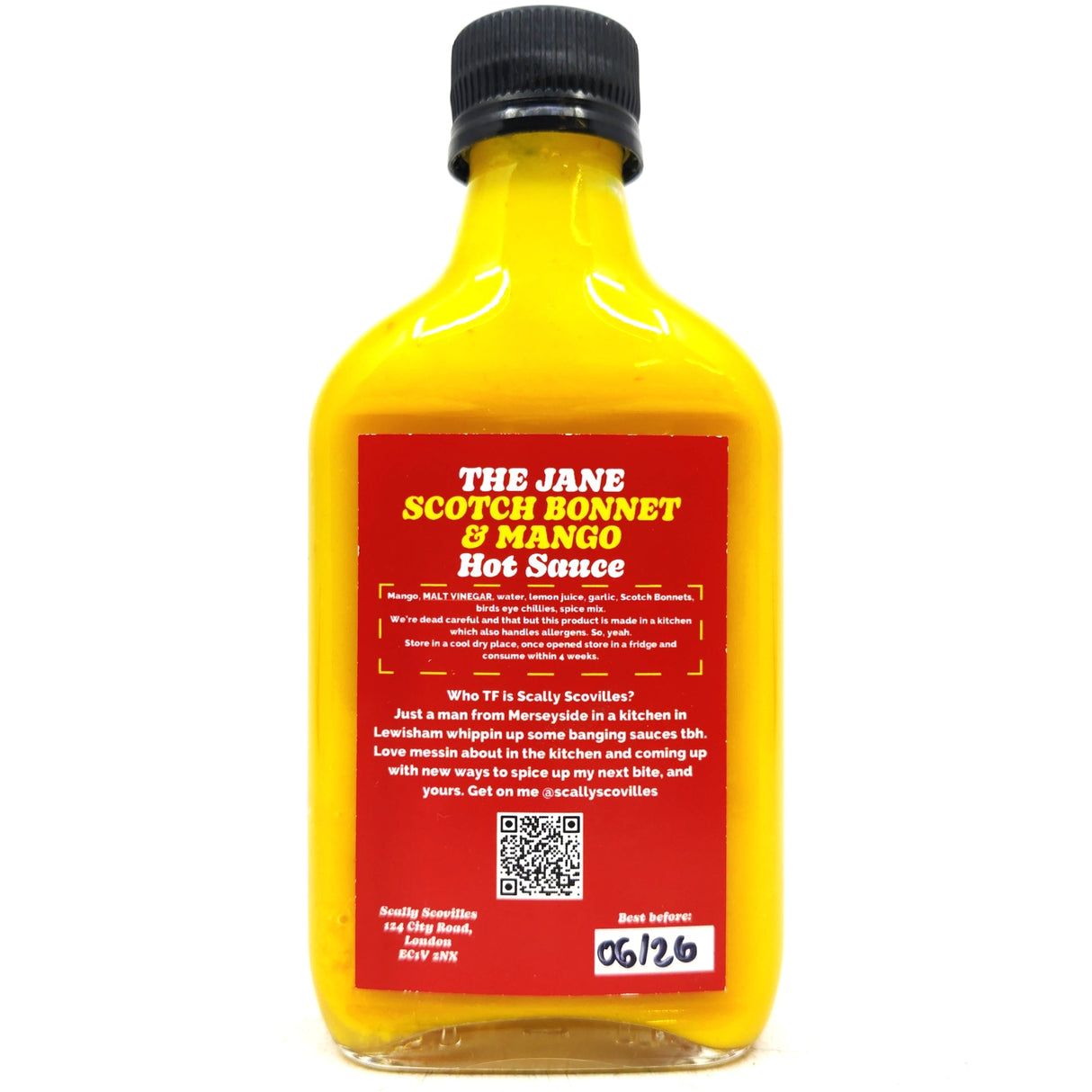 Scally Scovilles The Jane Scotch Bonnet & Mango Hot Sauce (200ml)-Hop Burns & Black