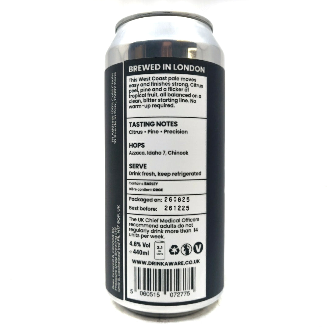 Pressure Drop Bend & Stretch West Coast Pale Ale 4.8% (440ml can)-Hop Burns & Black