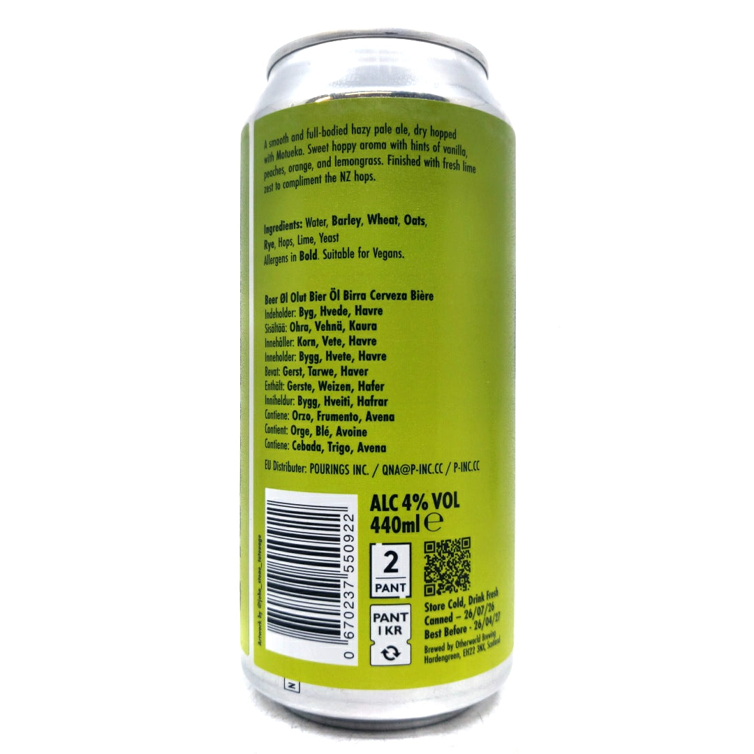 Otherworld Ornis Motueka & Lime Hazy Pale 4% (440ml can)-Hop Burns & Black