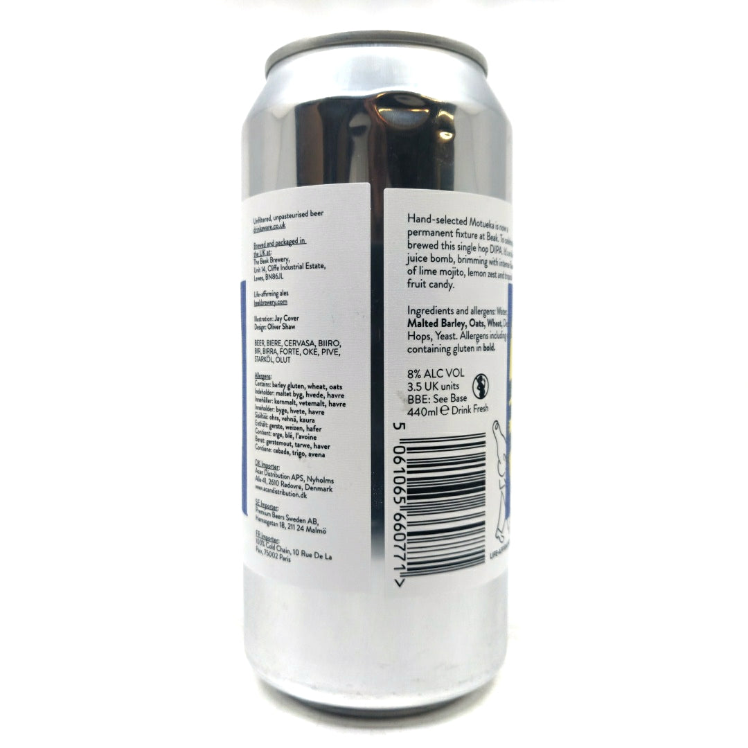 Beak Brewery Sushi Double IPA 8% (440ml can)-Hop Burns & Black