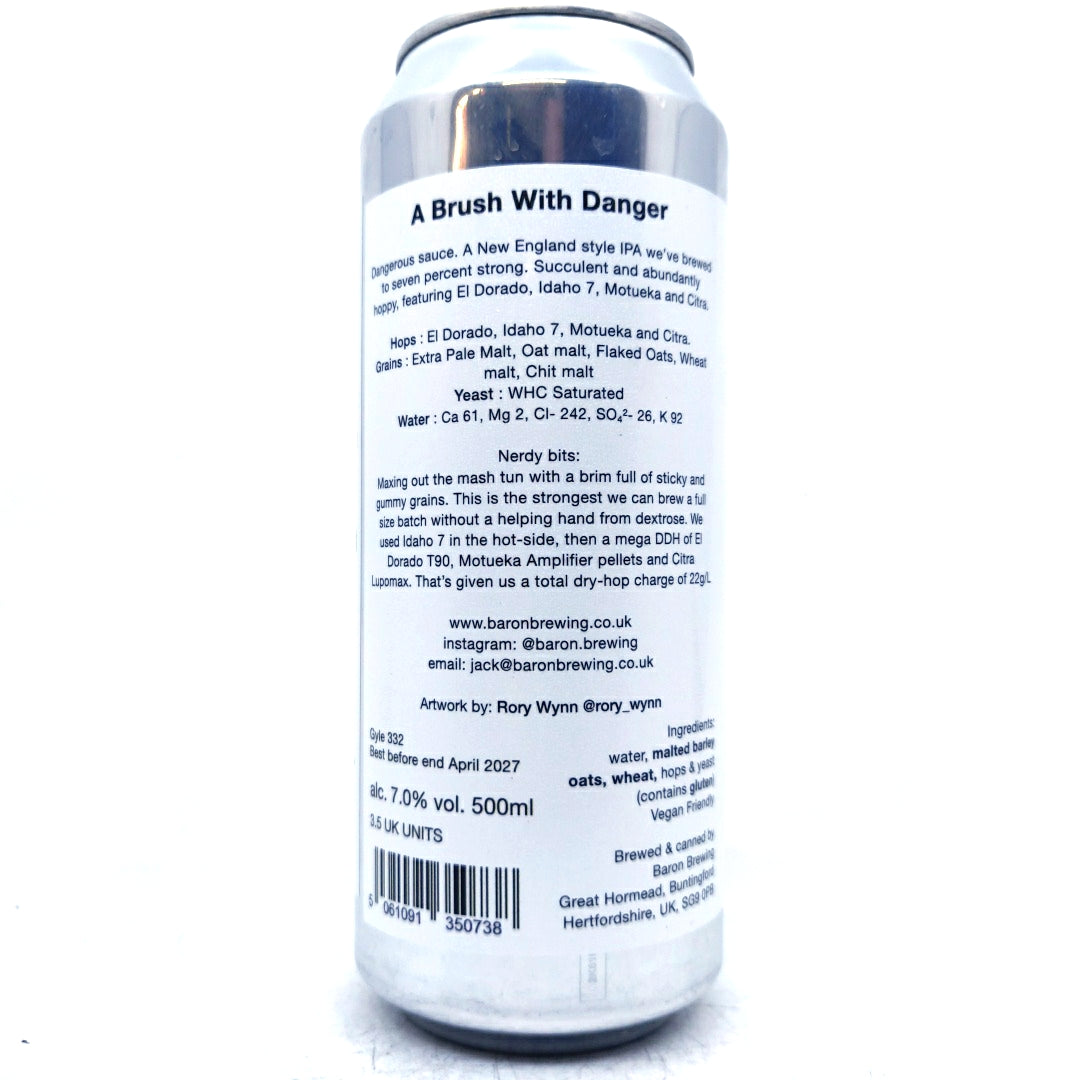Baron Brewing A Brush With Danger New England IPA 7% (500ml can)