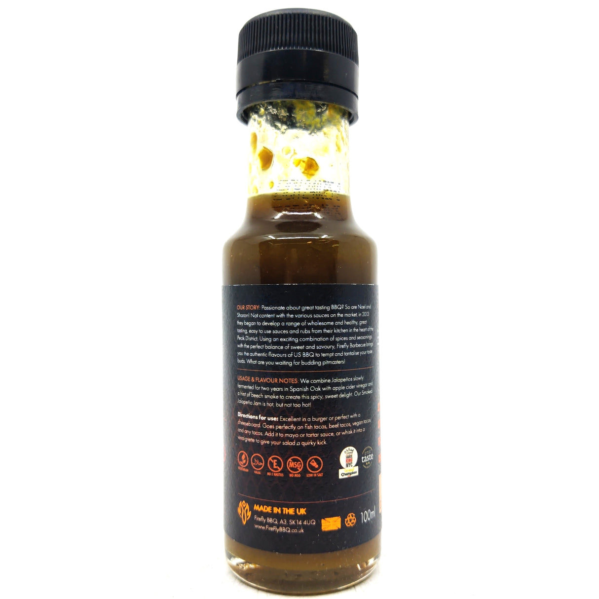 Firefly Smoked Jalapeno Jam Hot Sauce (100ml)-Hop Burns & Black