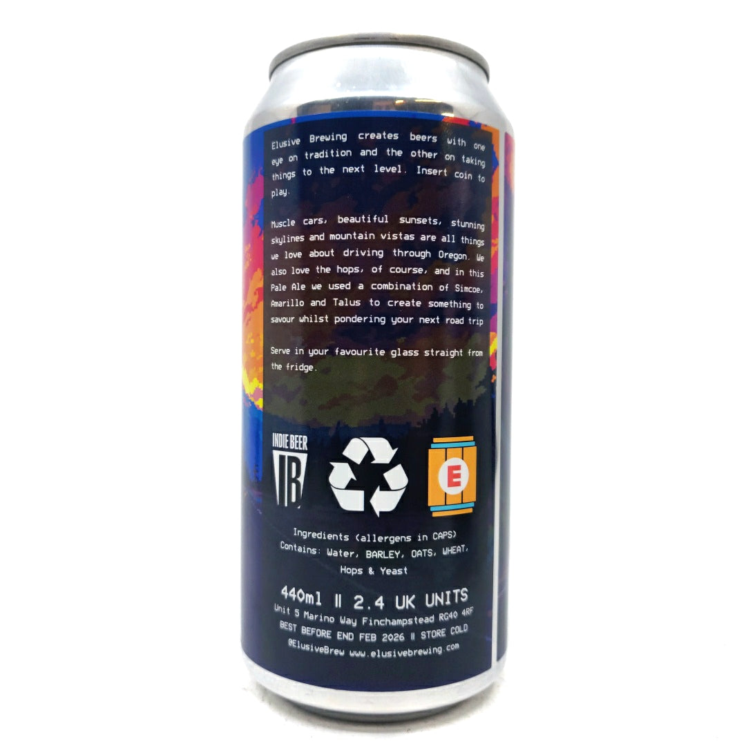 Elusive Brewing Pursuit American Pale Ale 5.5% (440ml can)-Hop Burns & Black