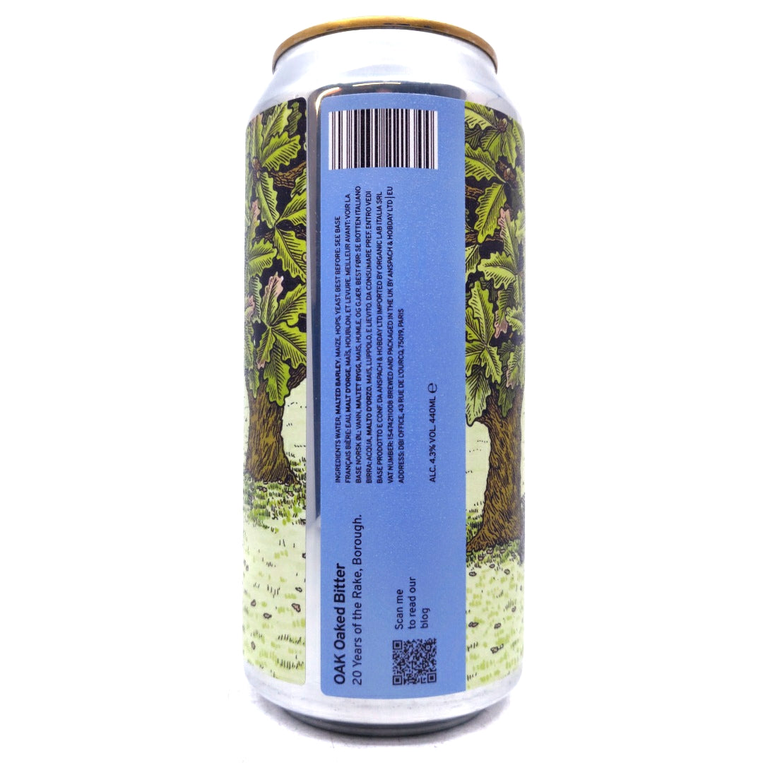 Anspach & Hobday x The Rake Oak Oaked Bitter 4.3% (440ml can)-Hop Burns & Black