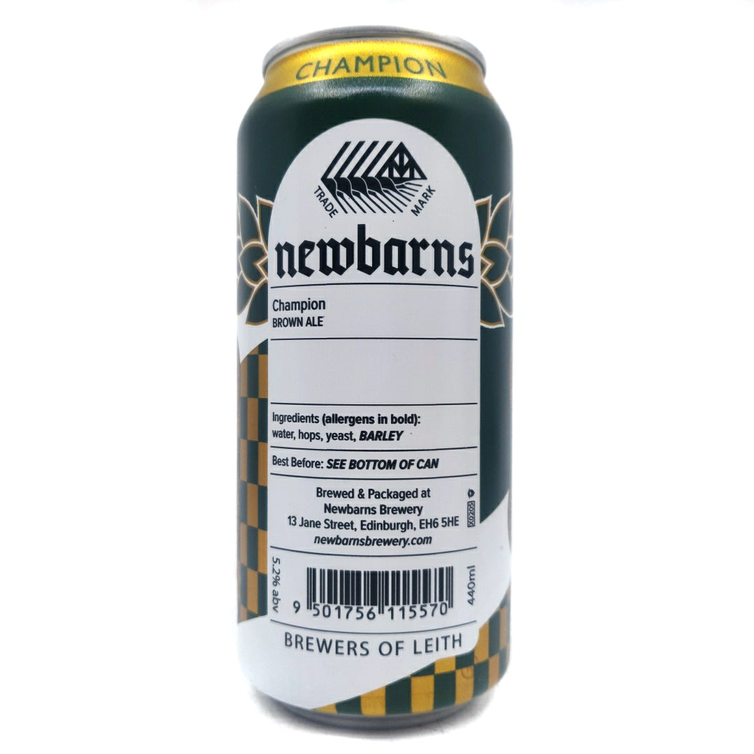 Newbarns Champion Brown Ale 5.2% (440ml can)-Hop Burns & Black