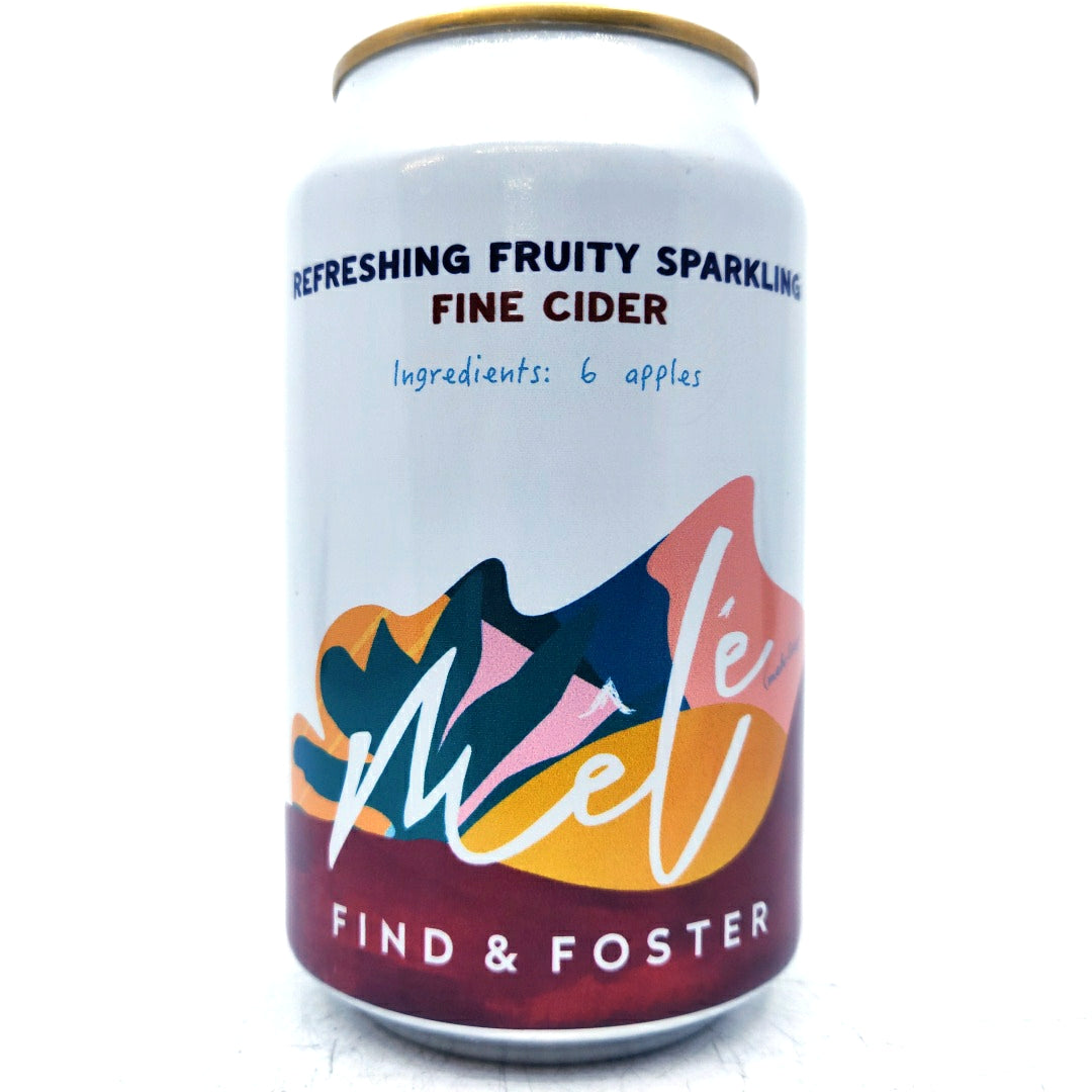 Find & Foster Mele Refreshing Fruity Sparkling Cider 5.5% (330ml can)-Hop Burns & Black