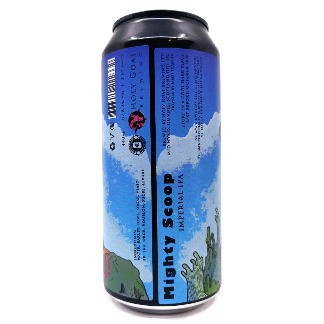 Holy Goat Mighty Scoop Imperial IPA 8.4% (440ml can)-Hop Burns & Black
