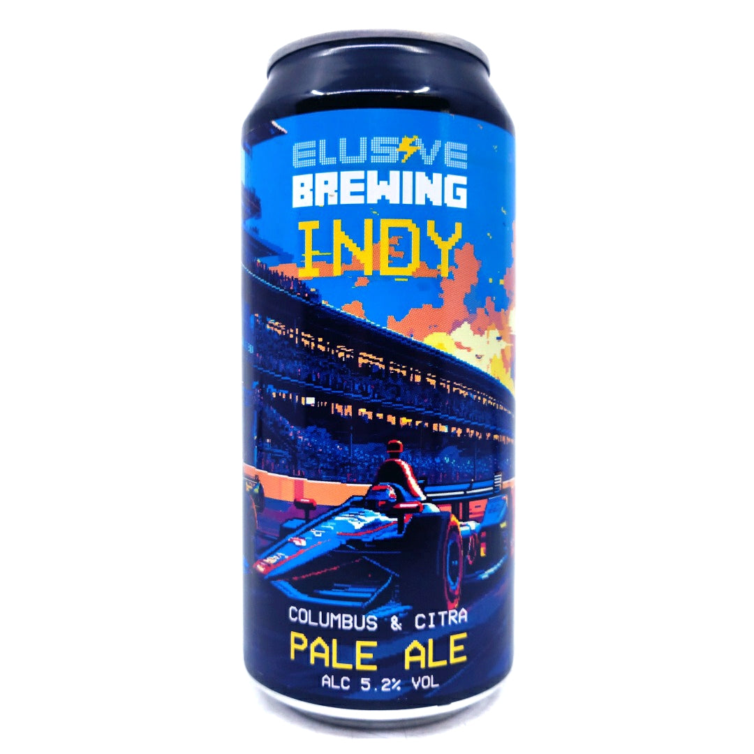 Elusive Brewing Indy Pale Ale 5.2% (440ml can)-Hop Burns & Black