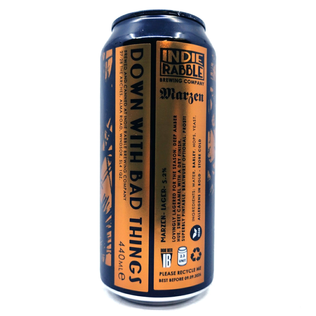 Indie Rabble Marzen Lager 5.2% (440ml can)-Hop Burns & Black