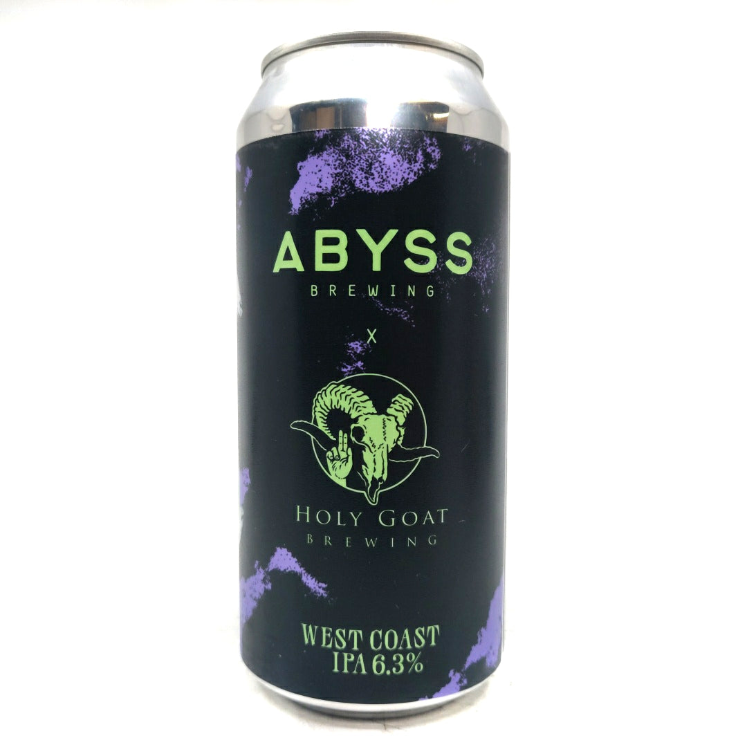 Abyss Brewing x Holy Goat Goat Lord West Coast IPA 6.3% (440ml can)-Hop Burns & Black
