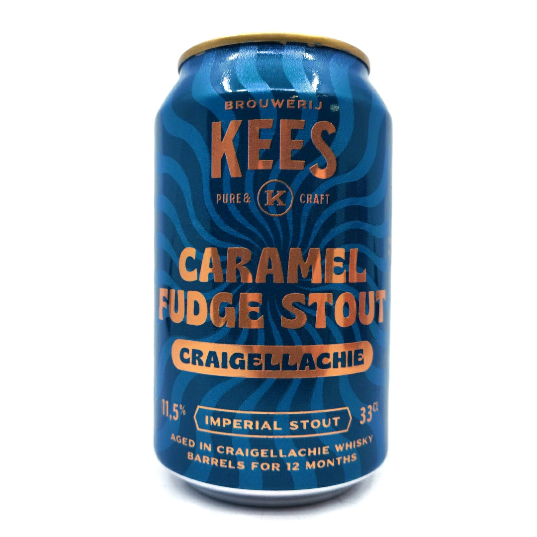 Kees Caramel Fudge Stout Aged In Craigellachie Barrels 11.5% (330ml can)-Hop Burns & Black