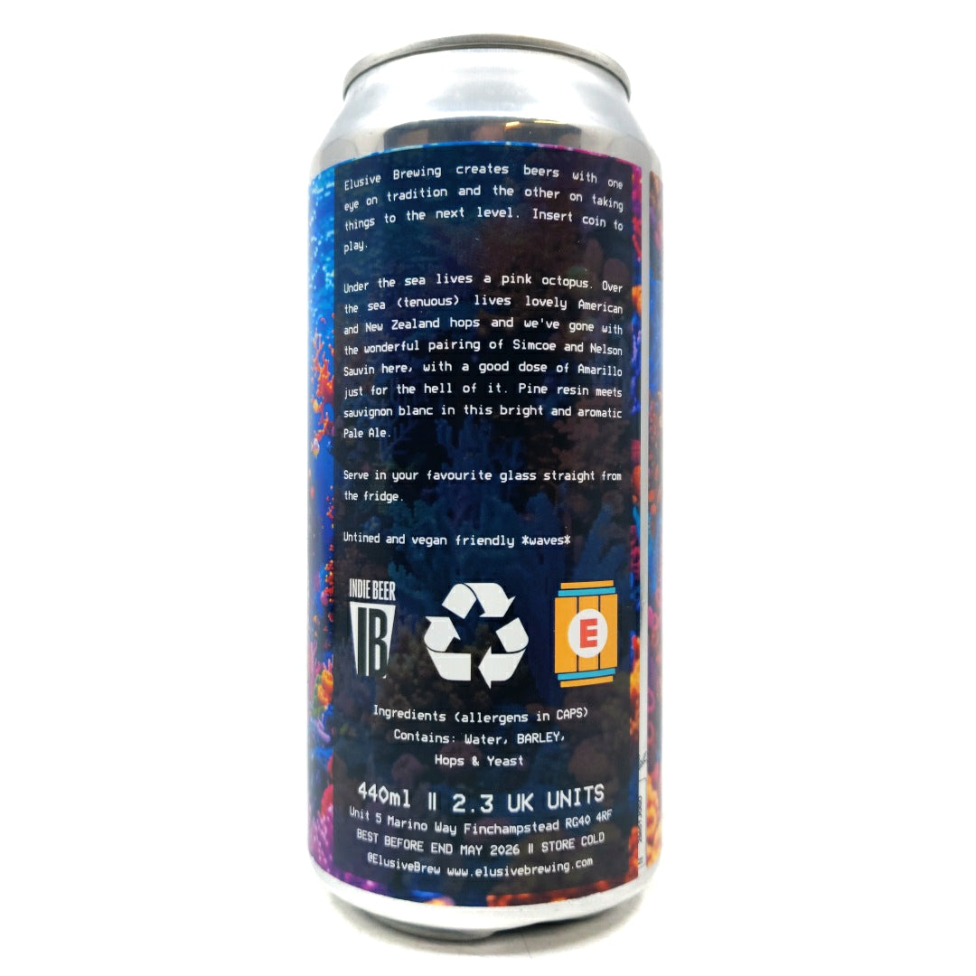 Elusive Brewing Tentacle Pale Ale 4.7% (440ml can)-Hop Burns & Black