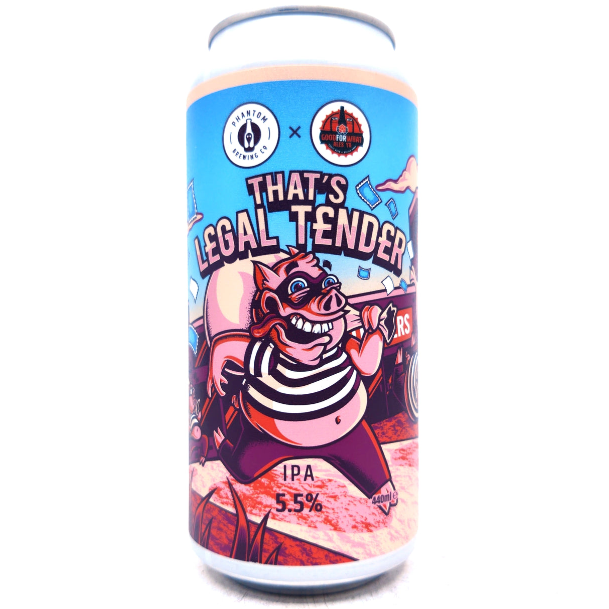 Phantom Brewing Co That's Legal Tender IPA 5.5% (440ml can)-Hop Burns & Black