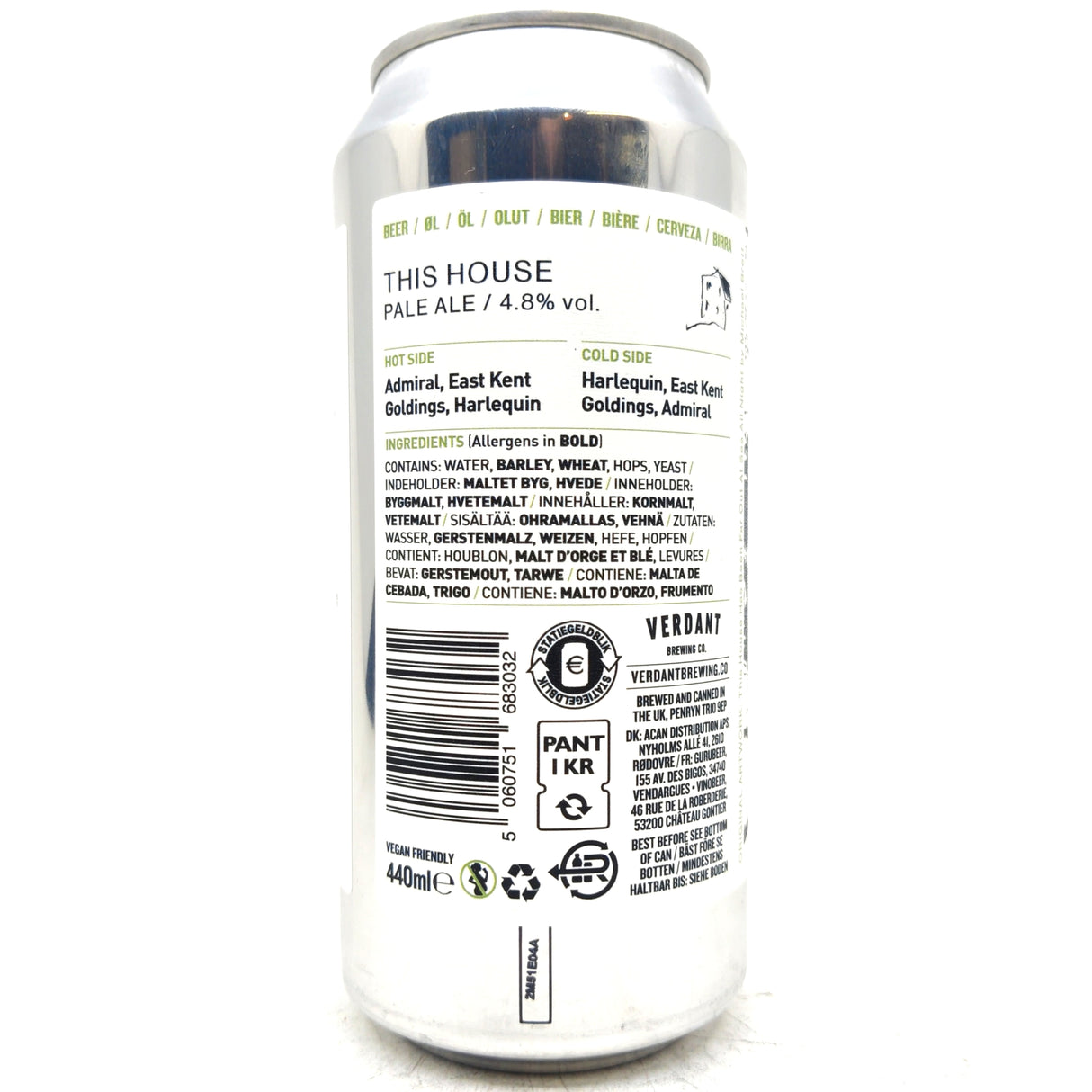 Verdant x Woodshedding This House Pale Ale 4.8% (440ml can)-Hop Burns & Black