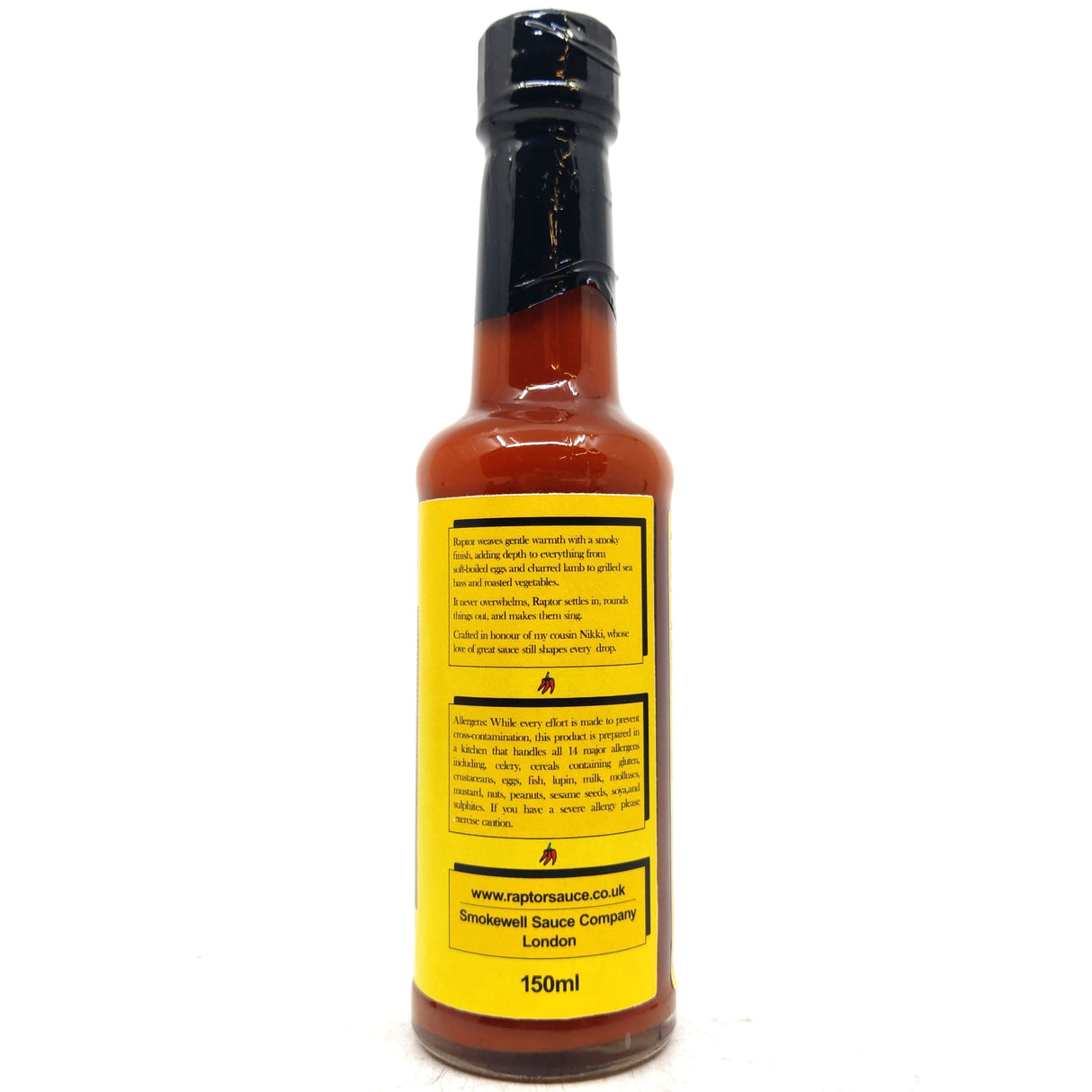 Raptor Smoked Chilli Hot Sauce (150ml)-Hop Burns & Black