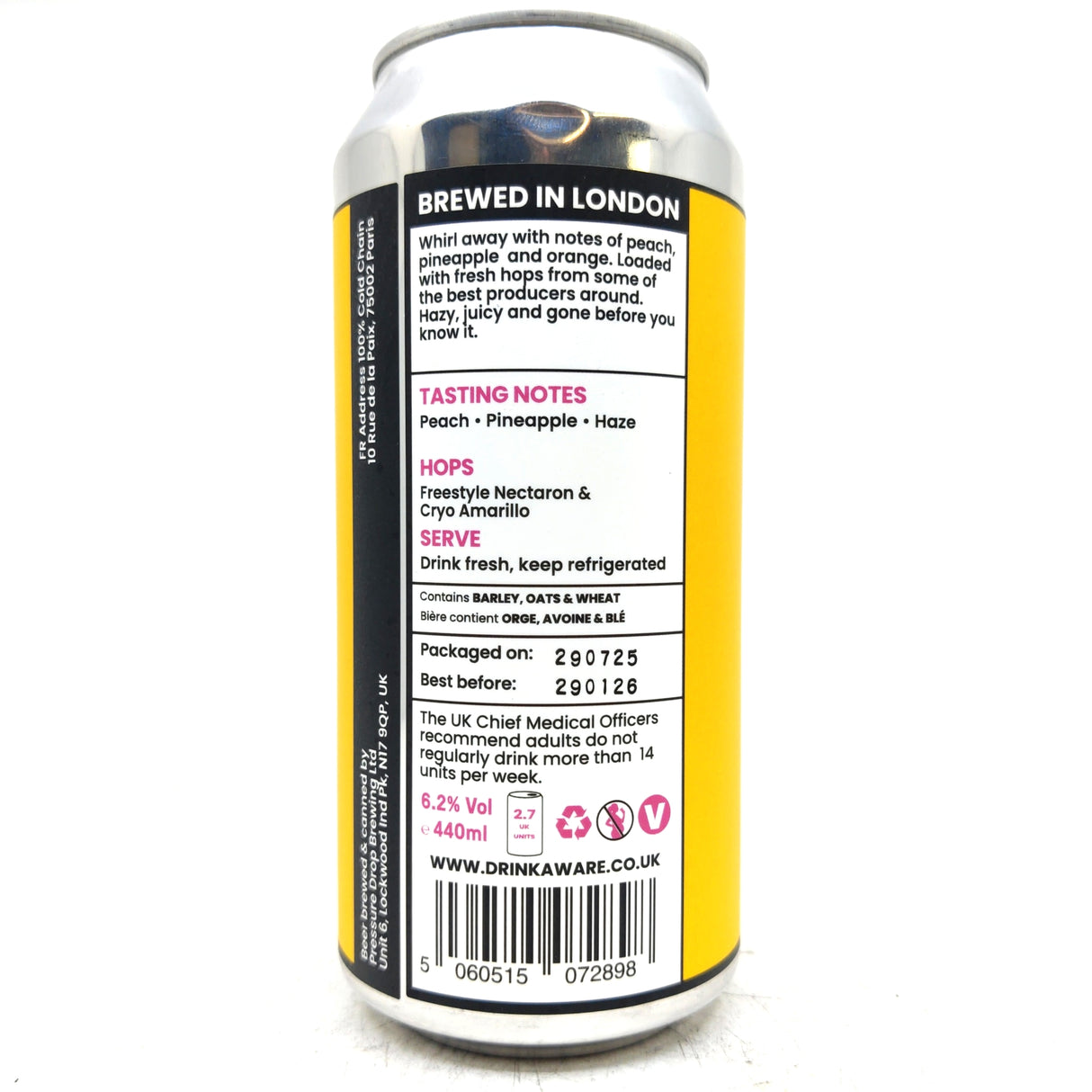 Pressure Drop Whirl New England IPA 6.2% (440ml can)-Hop Burns & Black