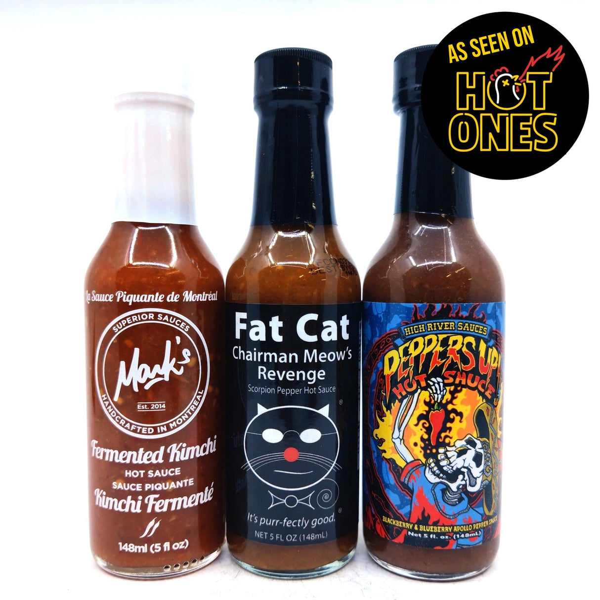 Hot Ones Hot Sauce Season 24 Heat Pack (3 sauces)-Hop Burns & Black
