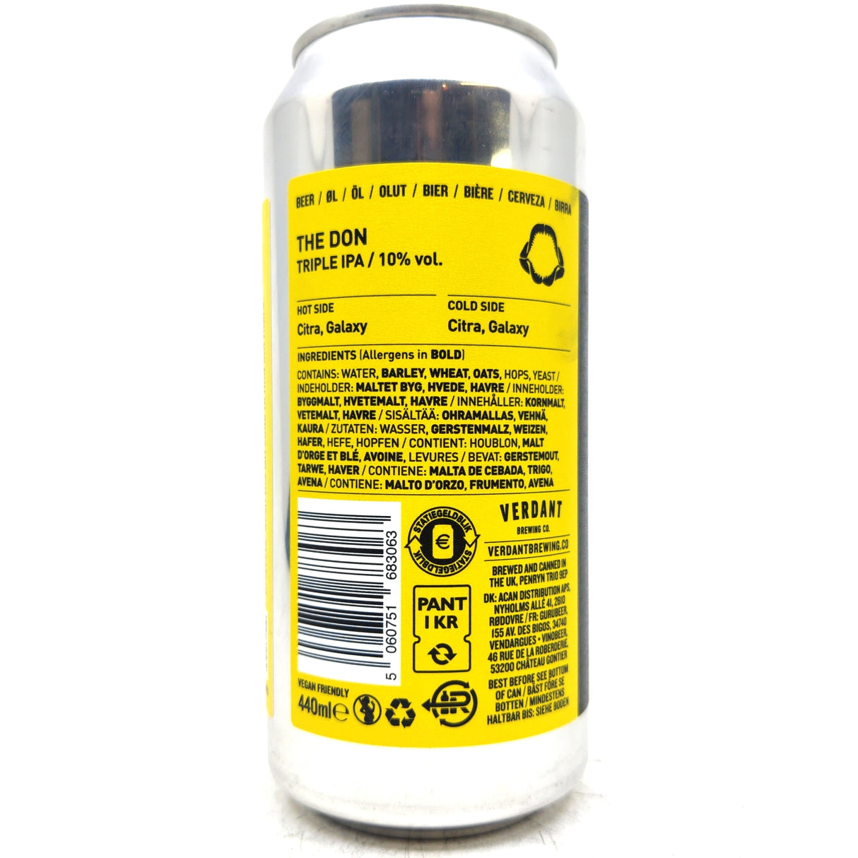 Verdant The Don Triple IPA 10% (440ml can)-Hop Burns & Black